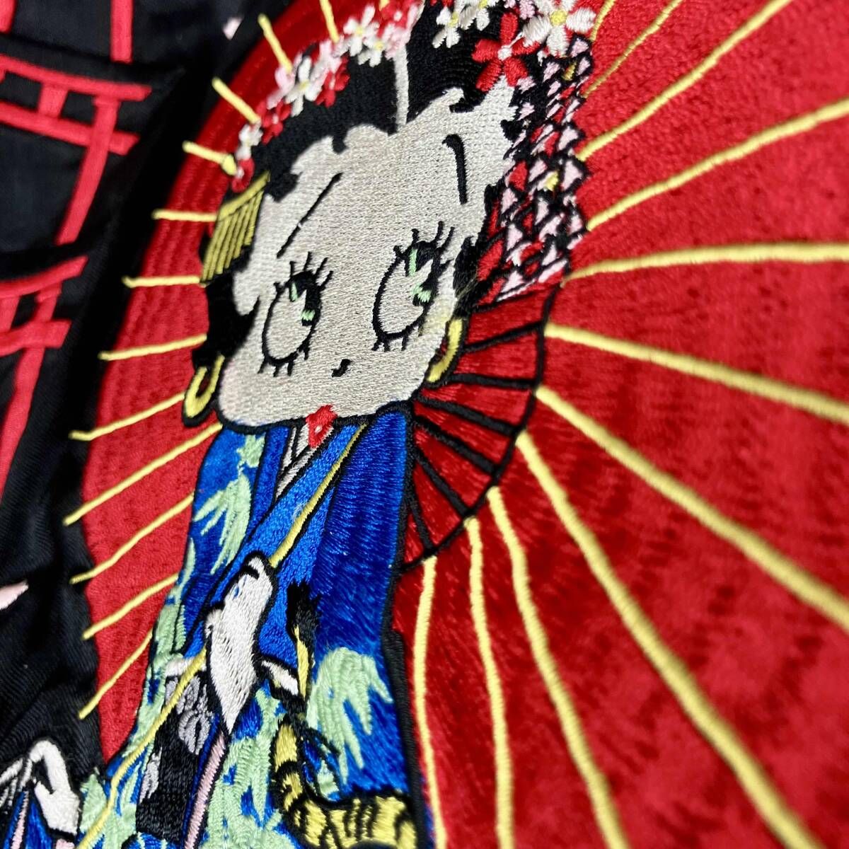 クロップドヘッズ　スカジャン　CROPPED HEADS　ベティブープ　刺繍 SOUVENIR JACKET BETTYBOOP/スカジャン 【激レア】クロップドヘッズ