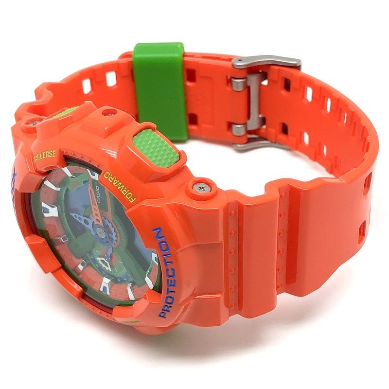 G-SHOCK ジーショック GA-110A-4 ハイパーカラーズ ビッグケース 光沢 オレンジ グリーン ブルー アナデジ 2010年3月発売 G-SHOCK ジーショック GA-110A-4 ハイパーカラーズ ビッグケース 光沢