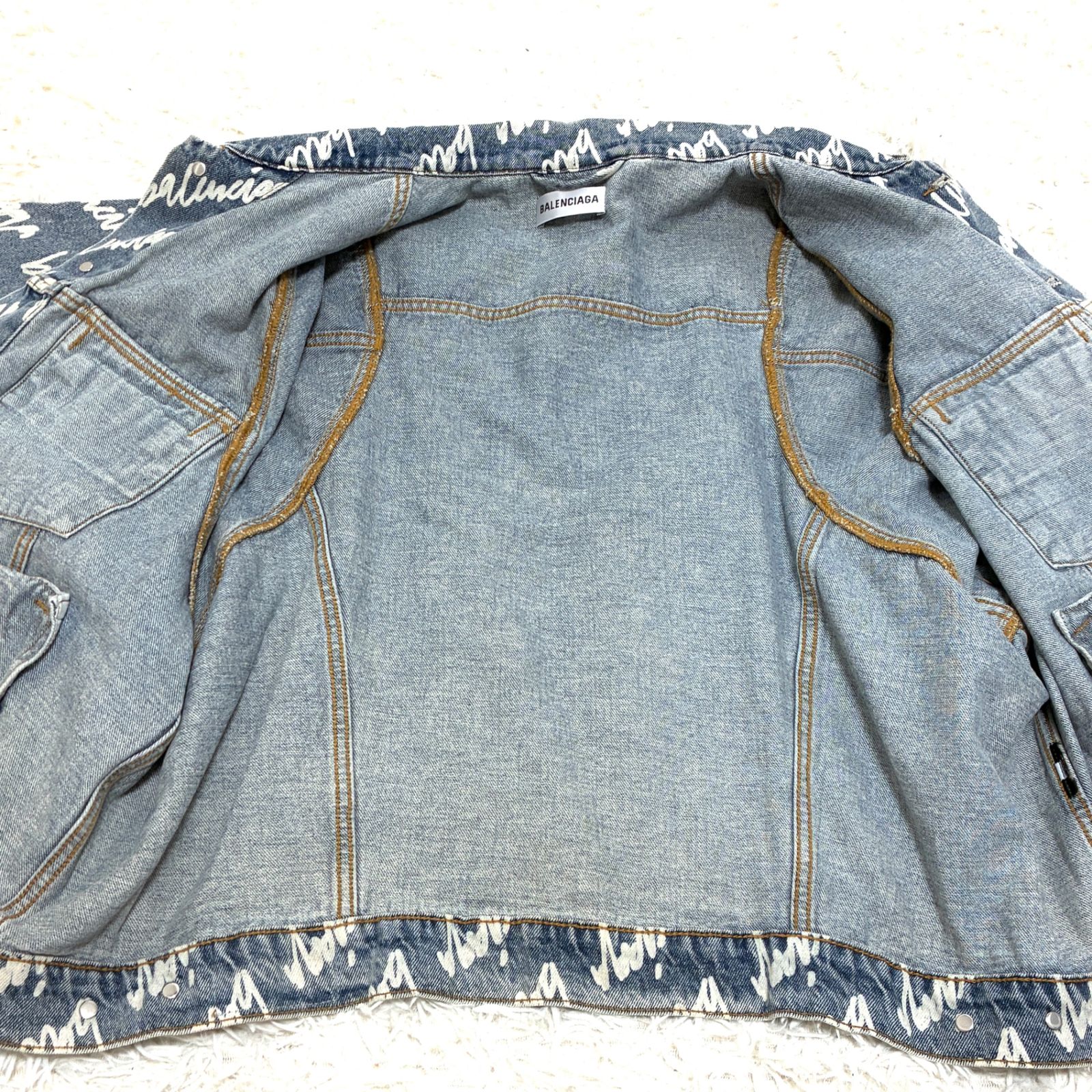 美品 バレンシアガ BALENCIAGA デニムジャケット Gジャン ジージャン 