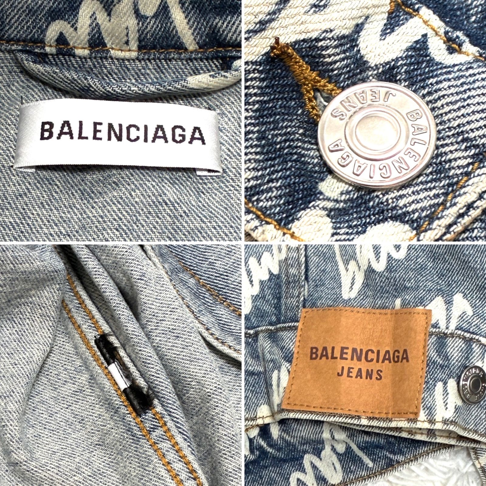 美品 バレンシアガ BALENCIAGA デニムジャケット Gジャン ジージャン