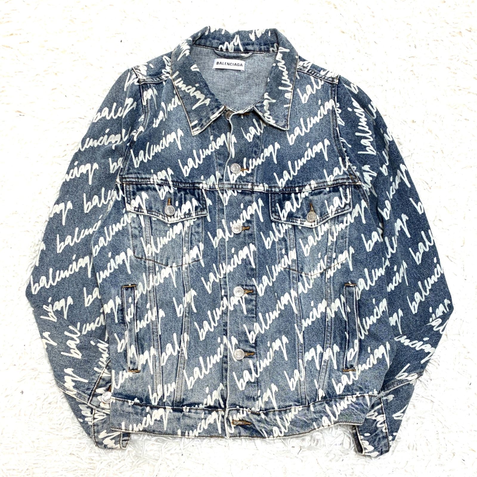 美品 バレンシアガ BALENCIAGA デニムジャケット Gジャン ジージャン 