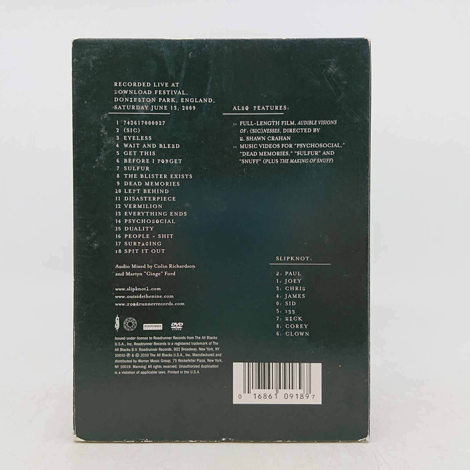 DVD】スリップノット シックネス DVD2枚組 slipknot {sic}nesses