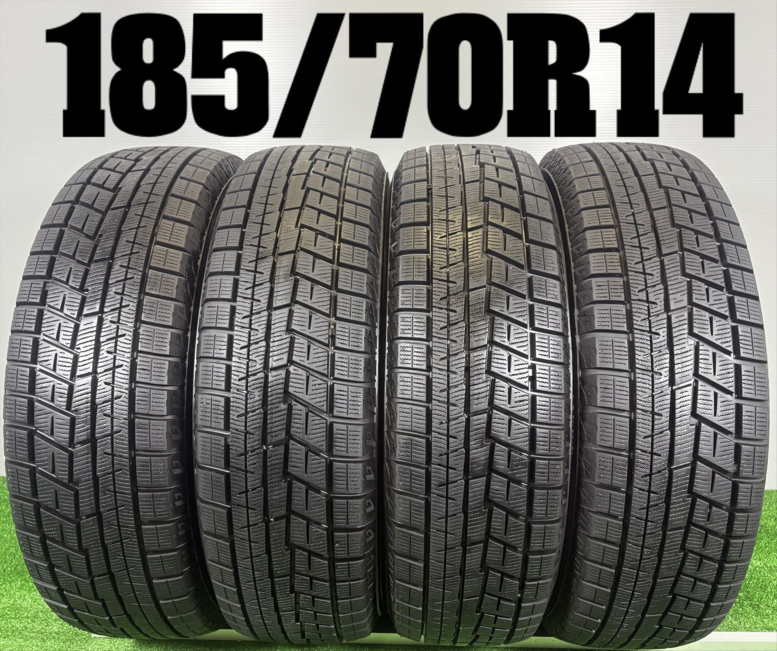 送料無料★185/70R14 ヨコハマ IG60 2024年製 4本 冬 タイヤ スタッドレス 中古 TB1343