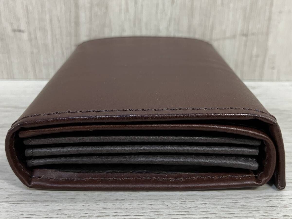 m+ millefoglie II P25 Tabacco + Choco 本革 レザー 二つ折り 財布