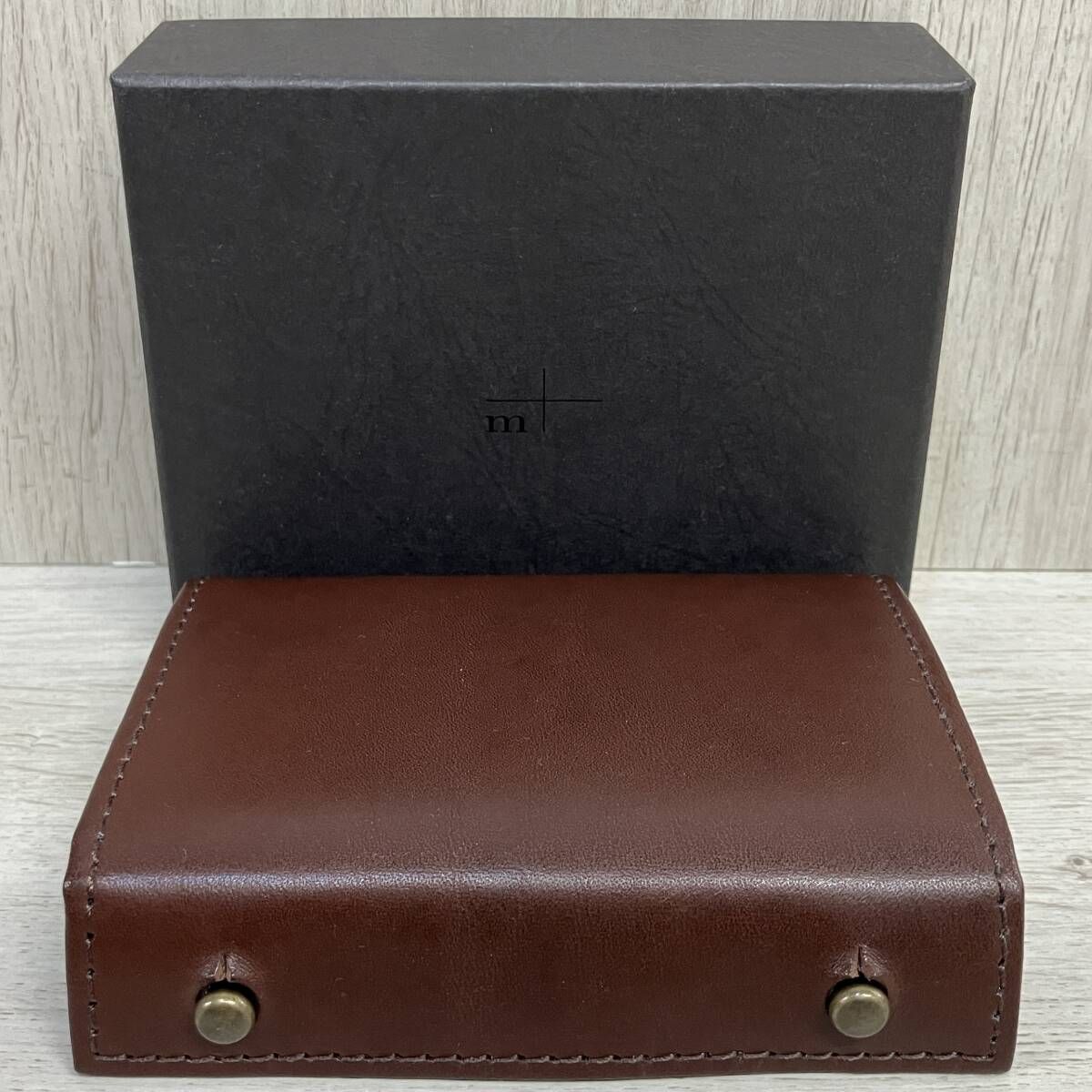 m+ millefoglie II P25 Tabacco + Choco 本革 レザー 二つ折り 財布