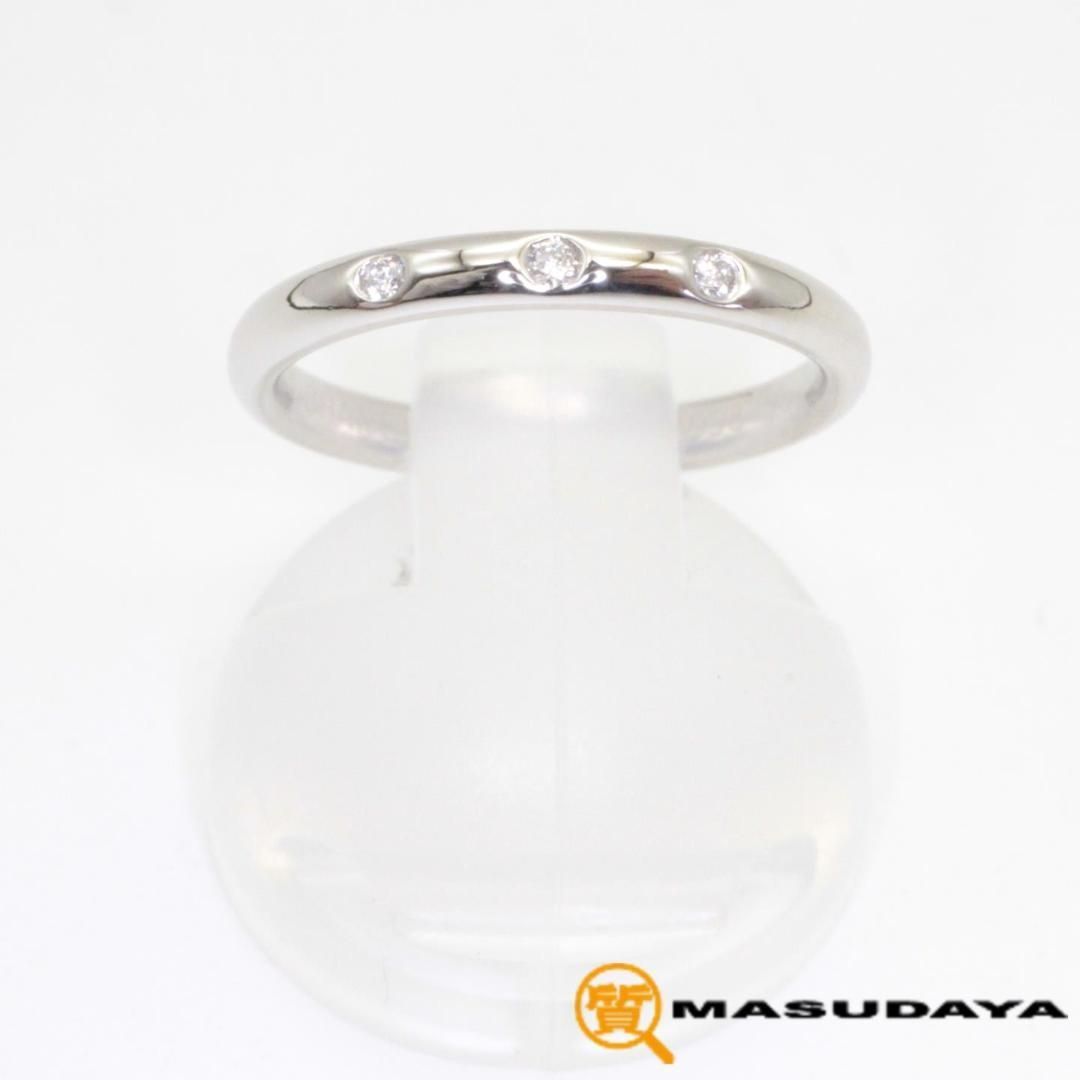 シャネル ジョン パリジャン 3P ダイヤモンド マリッジリング Pt950【美品】