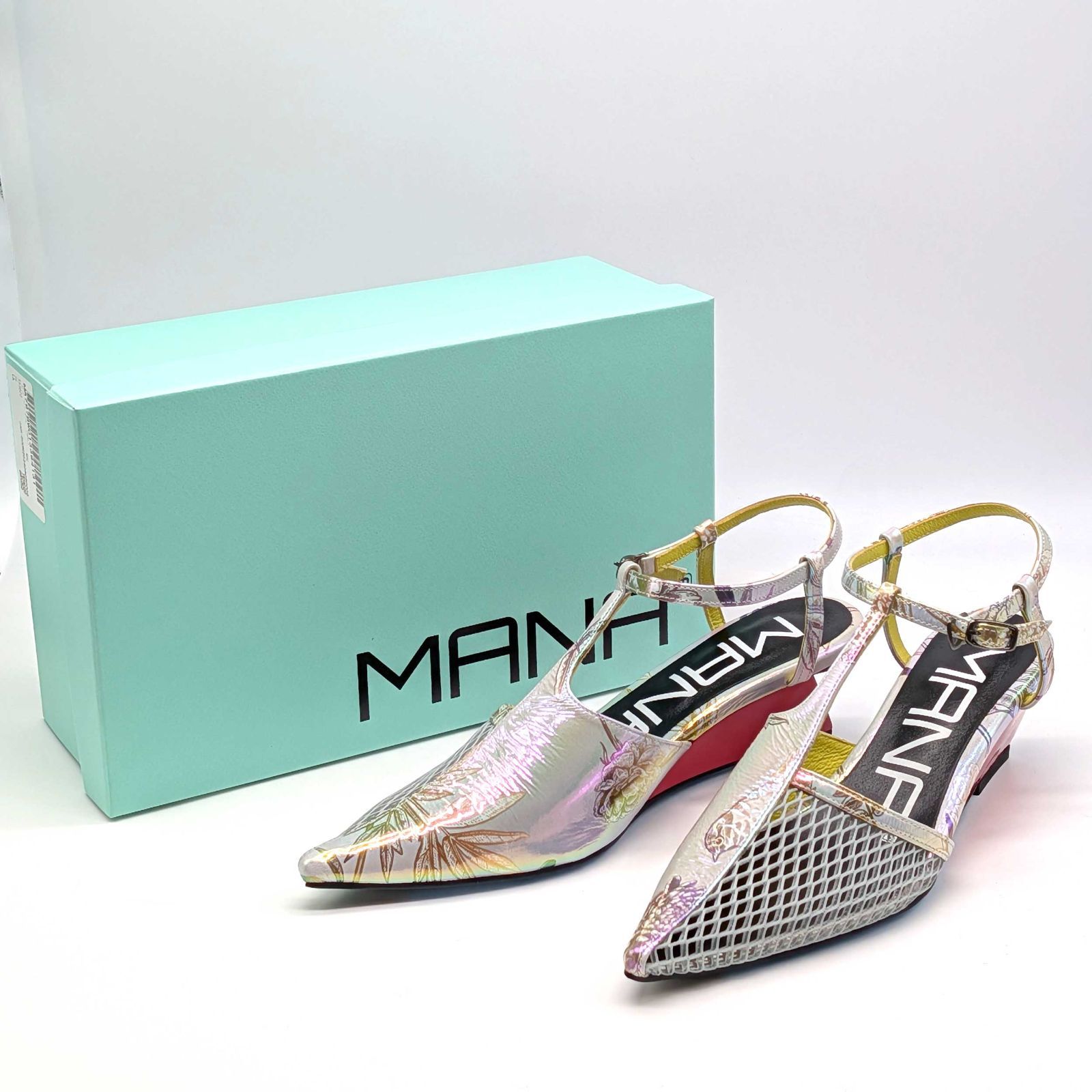 【新品・未使用】MANA（マナ）553020 ポインテッド・メッシュシューズ