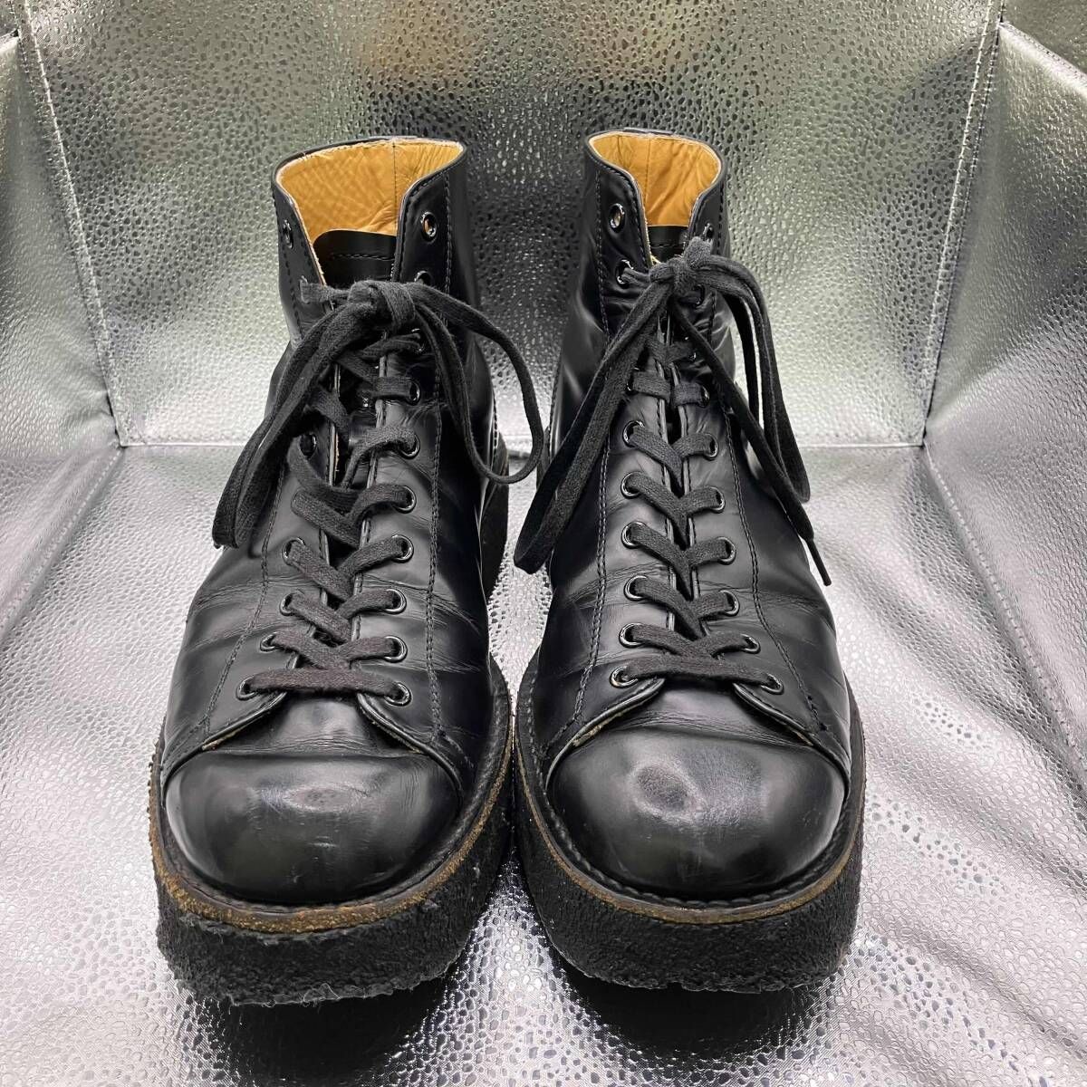 YOHJI YAMAMOTO POUR HOMME GLASS LEATHER DEMI BOOTS ブーツ サイズ30 