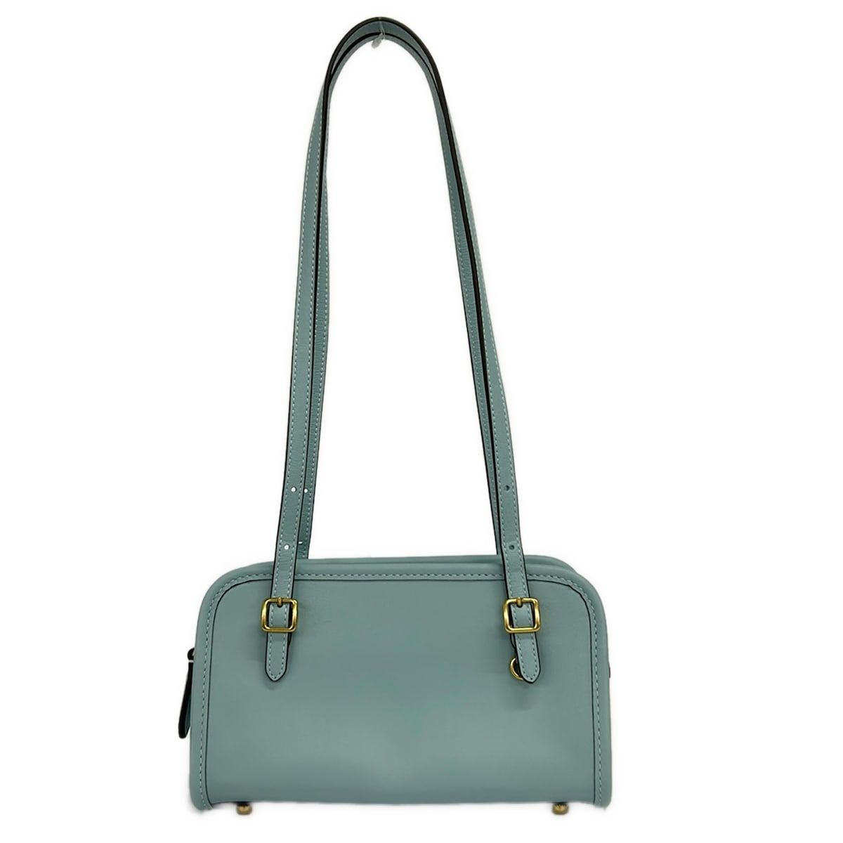 COACH(コーチ) ショルダーバッグ美品 スウィング ジップ バッグ 20 CAM45 ライトブルー レザー