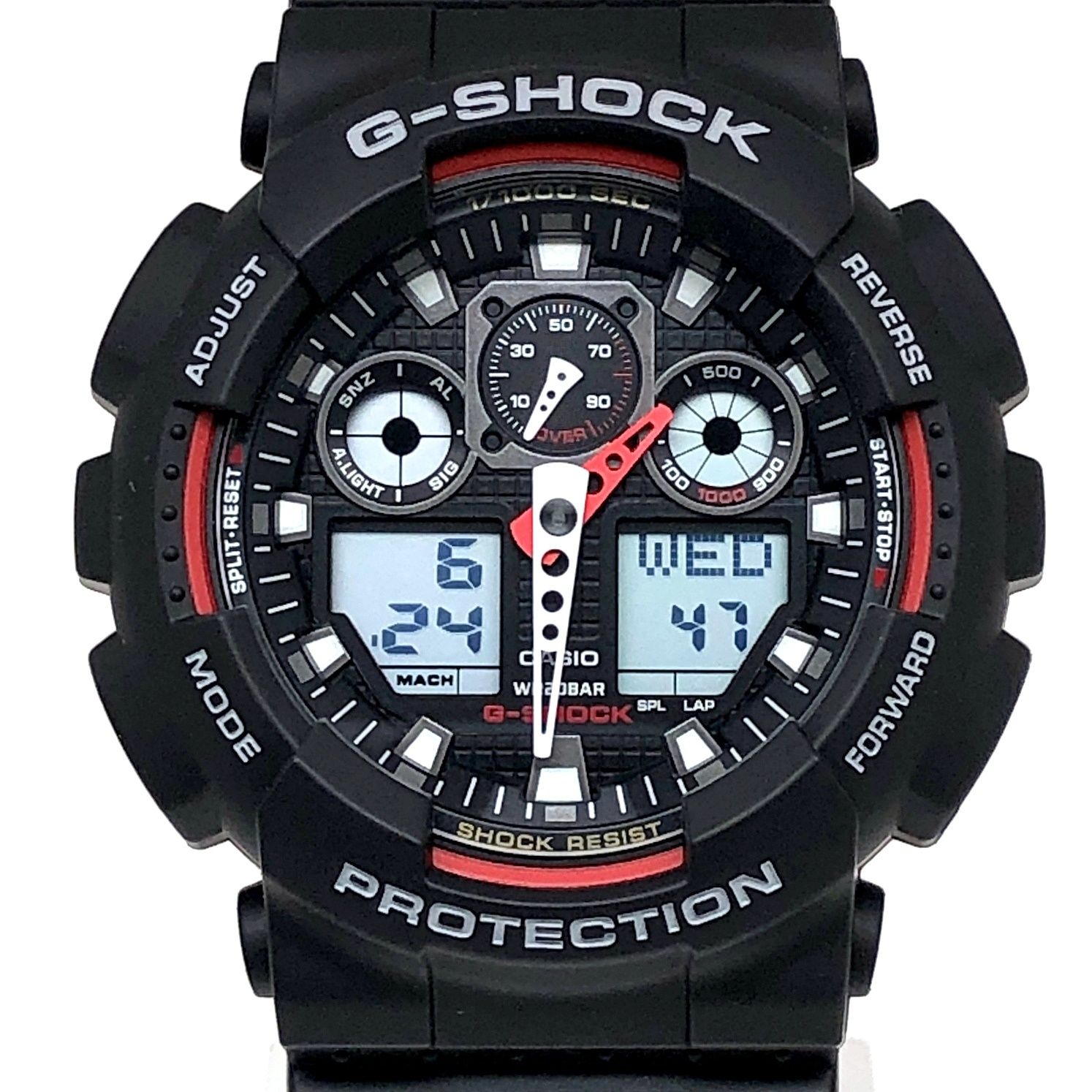 G-SHOCK ジーショック GA-100-1A4 ビッグケース ビッグフェイス アナデジ LEDライト ブラック レッド 2010年3月発売