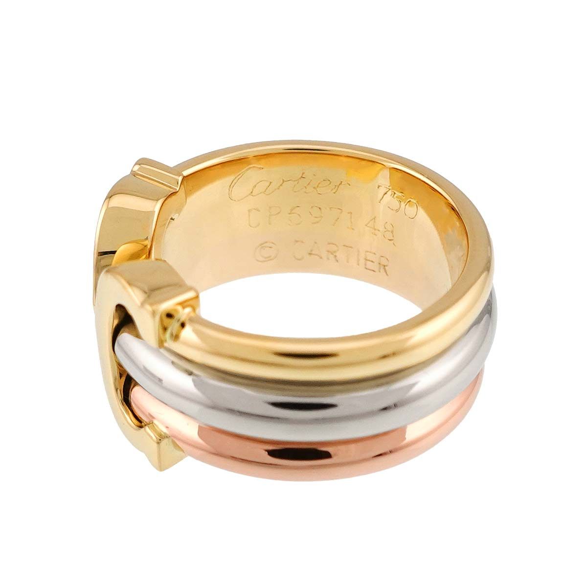 カルティエ Cartier C2 #48 リング K18 YG WG PG スリーカラー スリー