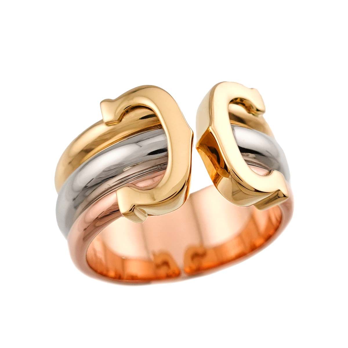 カルティエ Cartier C2 #48 リング K18 YG WG PG スリーカラー スリー