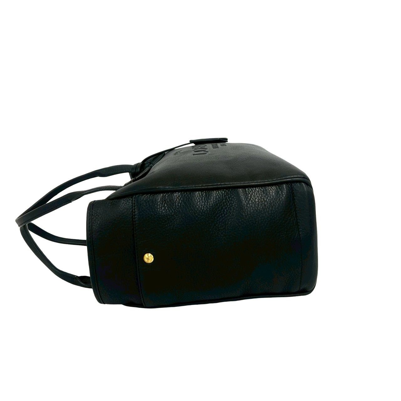 極 美品 箱 袋付き LOEWE ロエベ ヘリテージ ロゴ 型押し レザー 本革