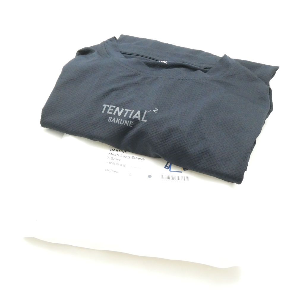 未使用 TENTIAL テンシャル BAKUNE Mesh Long Sleeve T-Shirt リカバリーウェアTシャツ L ポリエステル他 ルームウェア バクネ メッシュ AO4309