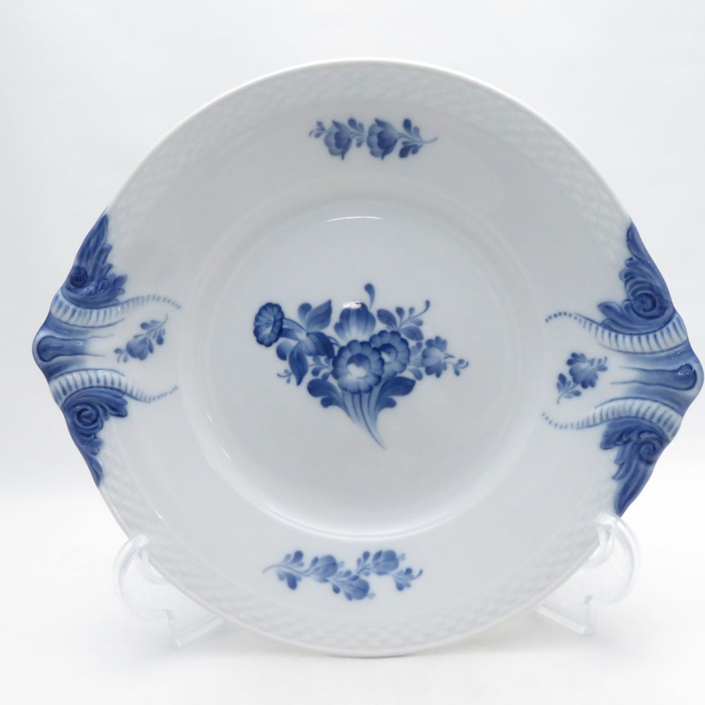 美品 ROYAL COPENHAGEN ロイヤルコペンハーゲン ブルーフラワー 422 B&Bプレート ブレッド バター 大皿 SU14656L1
