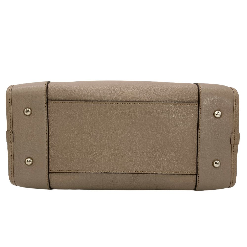 ロエベ LOEWE アマソナ 28 ハンドバッグ レザー シルバー金具 グレージュ レディース【中古】
