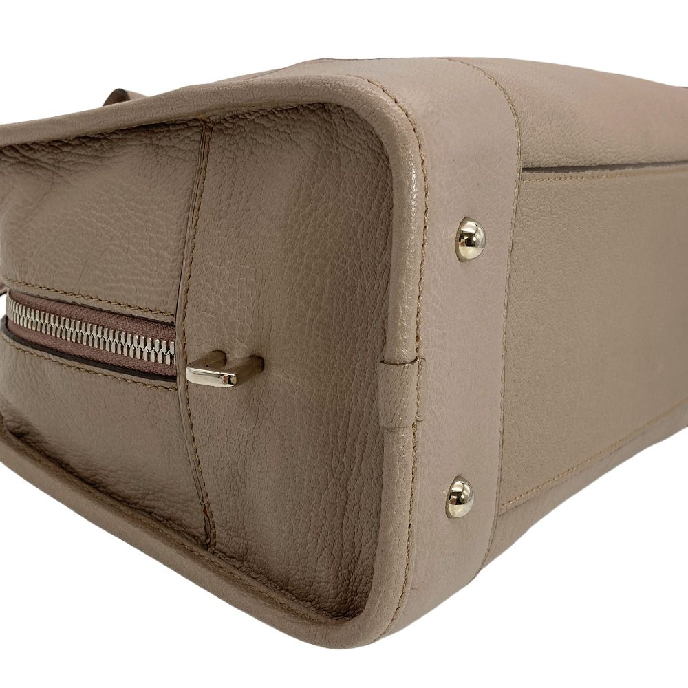 ロエベ LOEWE アマソナ 28 ハンドバッグ レザー シルバー金具 グレージュ レディース【中古】