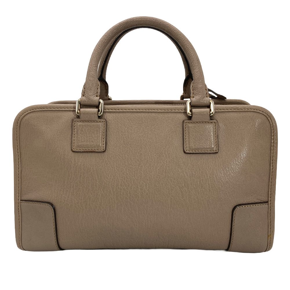 ロエベ LOEWE アマソナ 28 ハンドバッグ レザー シルバー金具 グレージュ レディース【中古】