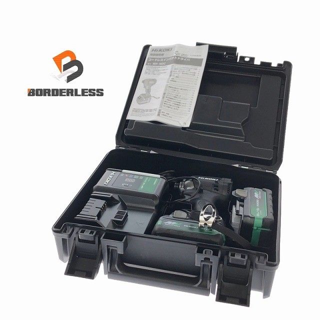 ☆未使用☆HiKOKI ハイコーキ 18V コードレスインパクトドライバー WH18DC(2XPBZ) 黒/ストロングブラック フルセット 充電式131157