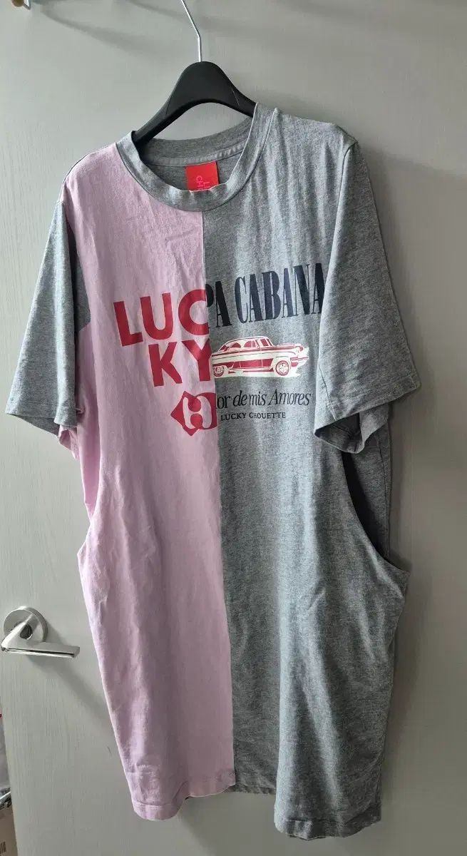LUCKY CHOUETTE バイカラー 半袖 Tシャツ