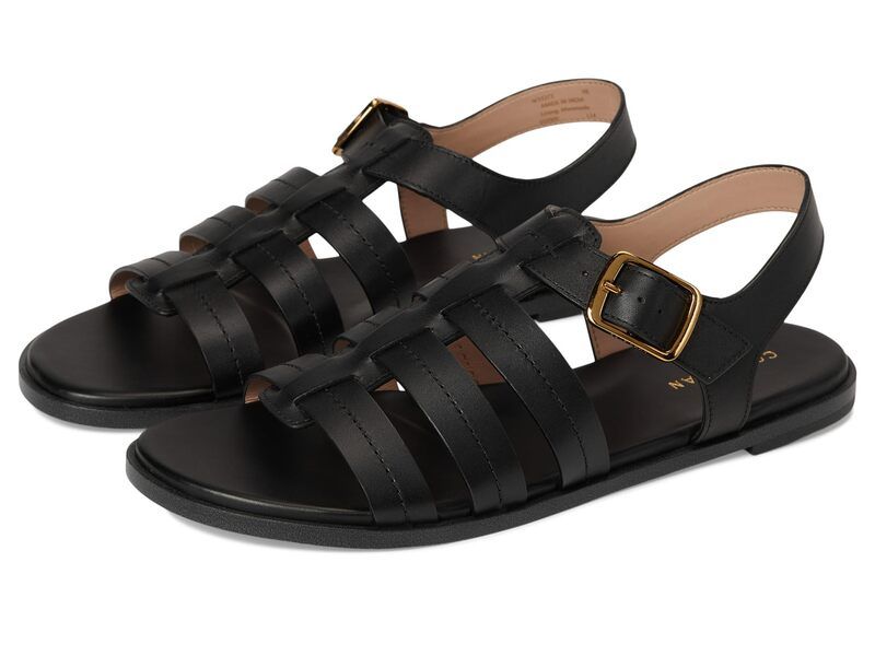 コールハーン レディース シューズ サンダル Cole Haan Flynn Fishman Sandals Black Leather ブラック