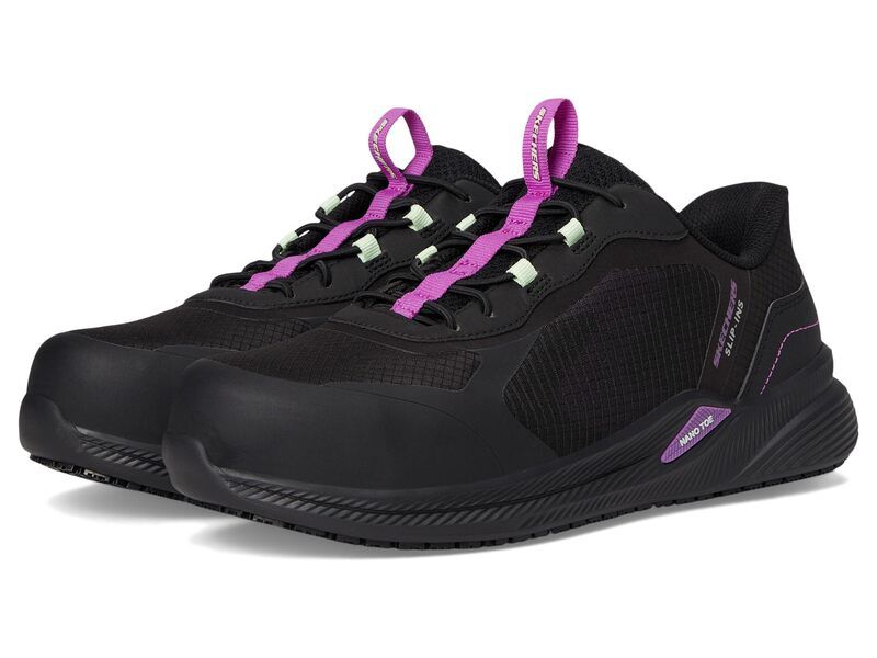 スケッチャーズ レディース シューズ スニーカー SKECHERS Work Carbix Yunia Carbon Nano Comp Toe Black ブラック