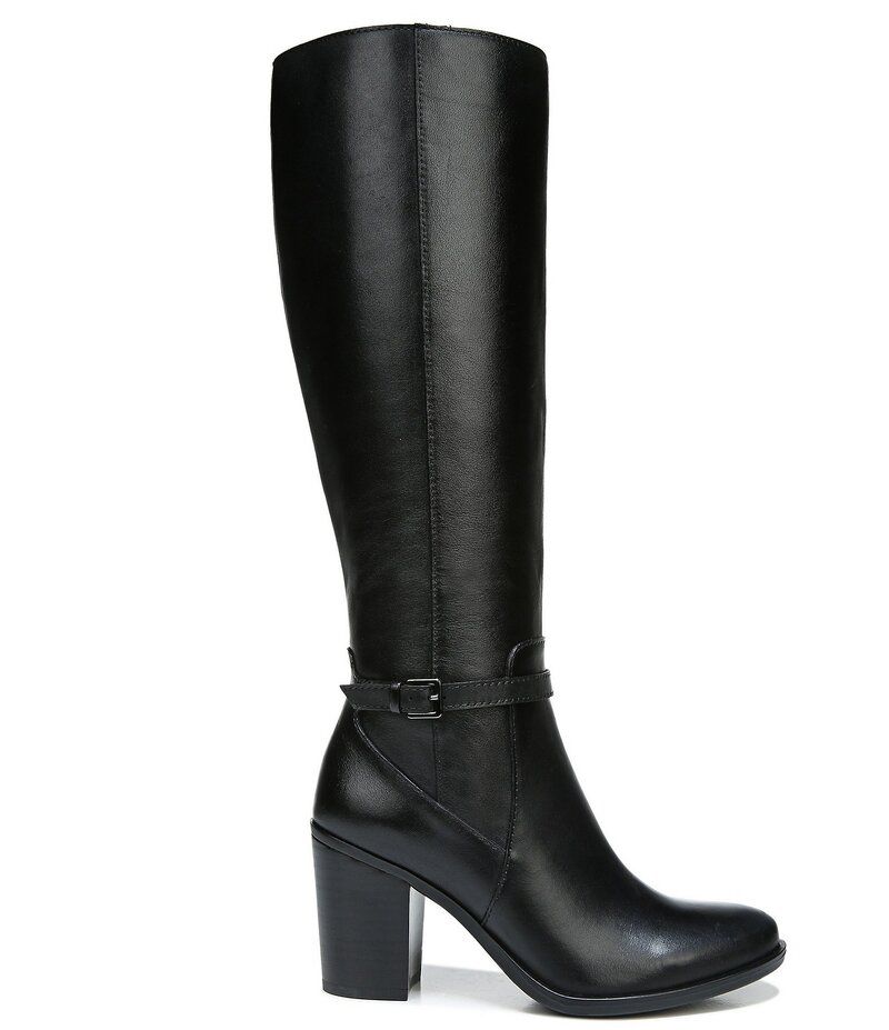 ナチュライザー レディース シューズ ブーツ・レインブーツ トール ブーツ レザー Naturalizer Kalina Leather Tall Boots Black ブラック