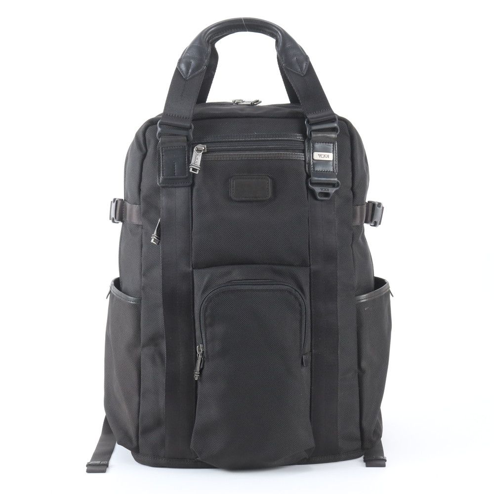 美品 TUMI トゥミ トレーサータグ付 22380DH レザー ナイロン リュックサック バックパック バッグ A4 メンズ RWM EG40-10【中古】