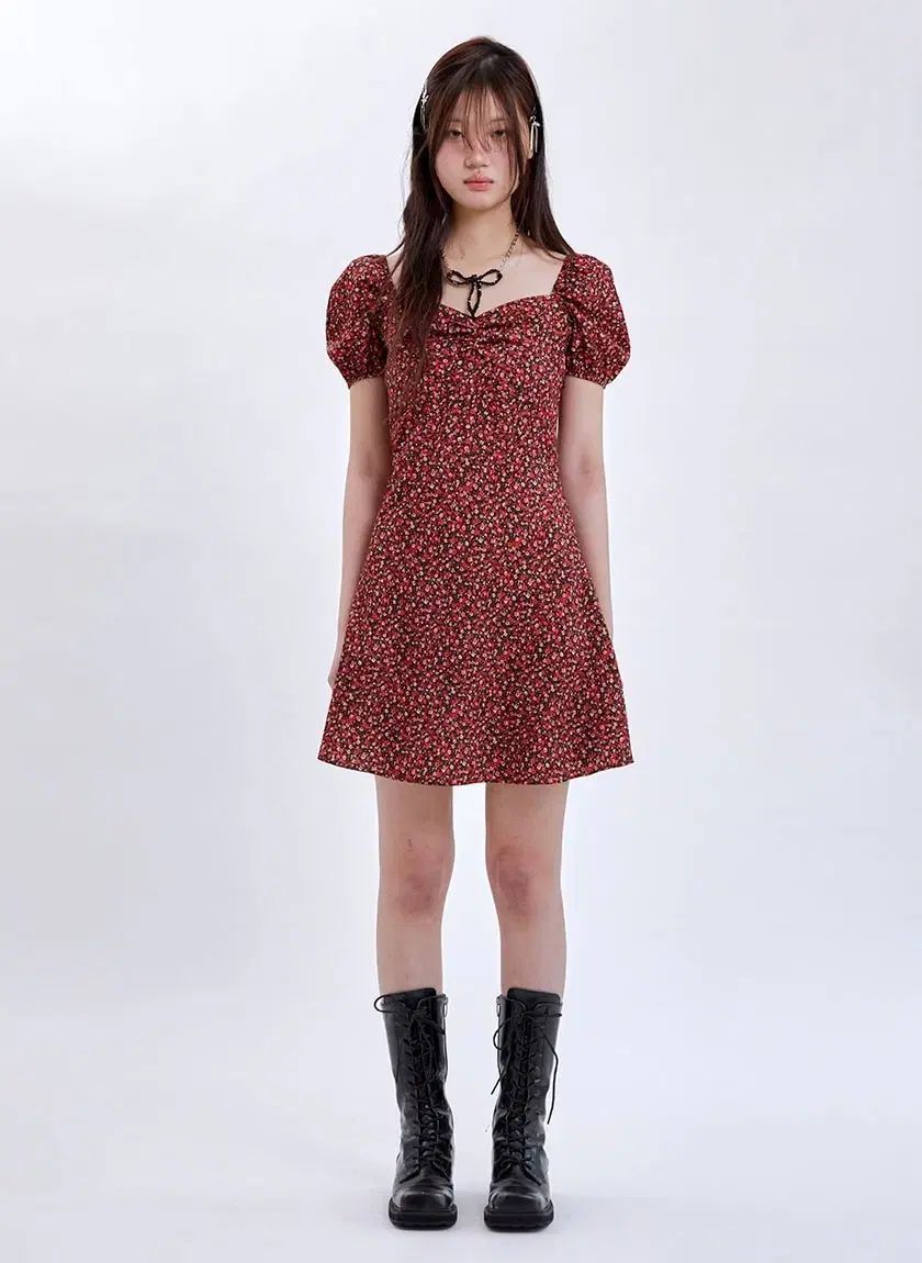 loulouseoul Red Pansy Dress (Red)