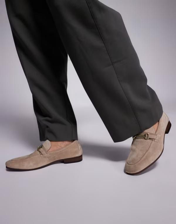 ウォークロンドン メンズ シューズ スリッポン・ローファー スエード キャップ ローファー Walk London Capri trim loafers in stone suede Stone スト