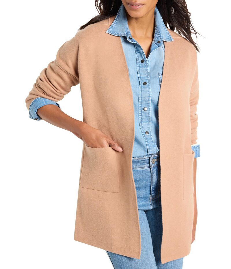 ニックプラスゾーイ レディース アウター コート プチ ニット ジャケット NICZOE Petite Sunset Breeze Reversible Knit Jacket Burro