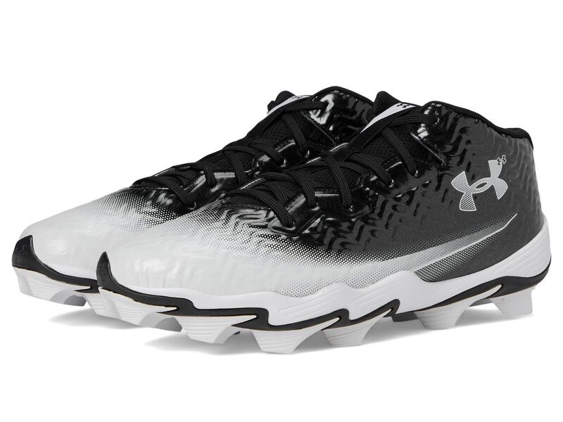 アンダーアーマー メンズ シューズ スニーカー Under Armour Spotlight HammerM Football Cleats BlackWhiteWhite ホワイト