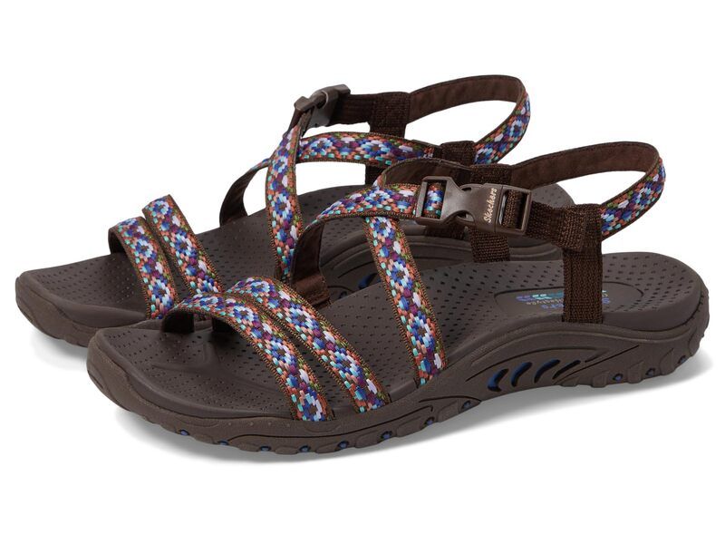 スケッチャーズ レディース シューズ サンダル SKECHERS Reggae Dream Weaver Chocolate Multi チョコレート