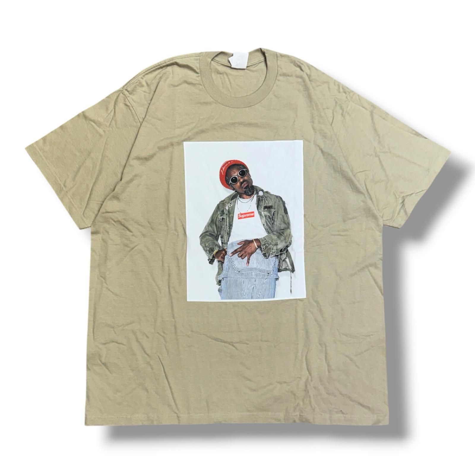 Supreme 22AW Andre 3000 Tee グラフィックプリント Tシャツ シュプリーム ベージュ XL （1209M）