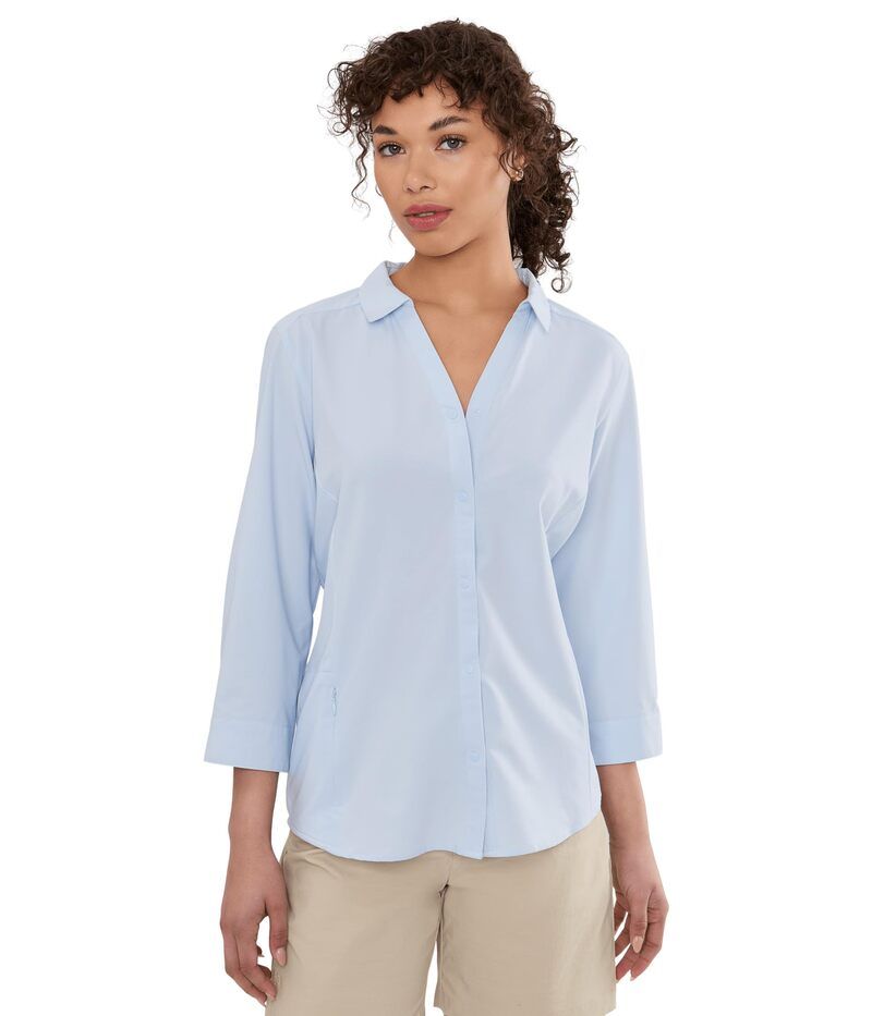 ロイヤルロビンズ レディース トップス シャツ Royal Robbins Expedition Pro 34 Sleeve Misty Blue ブルー