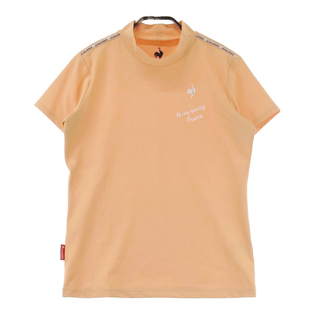 LE COQ GOLF ルコックゴルフ ハイネック 半袖Tシャツ ブルー系 M [240101557778] ゴルフウェア レディース COQ ルコックゴルフ LE L 半袖シャツ モックネック黒L