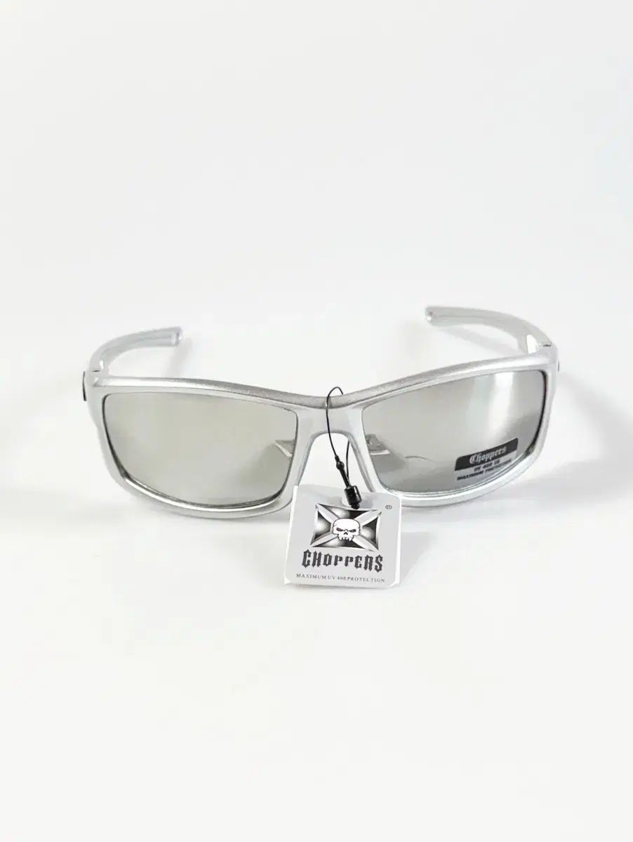 CHOPPERS シルバー ラップアラウンド バイカー ヴィンテージ サングラス
