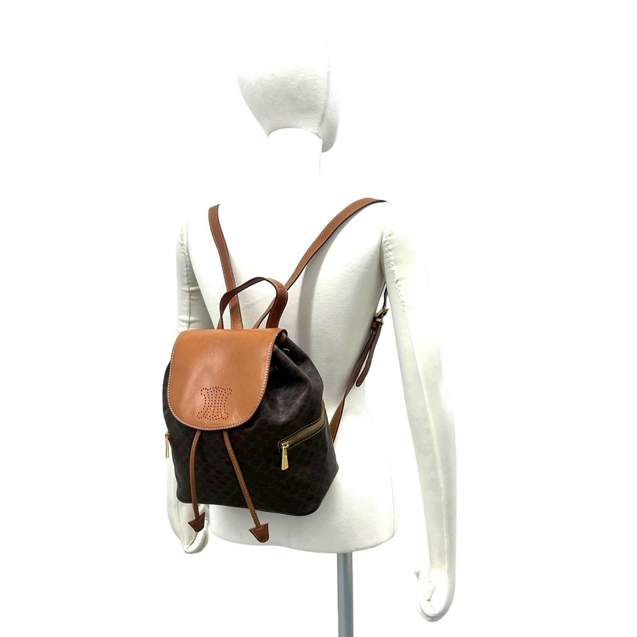 極 美品 CELINE セリーヌ ヴィンテージ マカダム ブラゾン トリオンフ