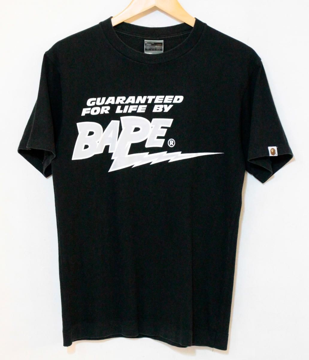 【中古】 A BATHING APE メンズTシャツ M A BATHING APE/90s/Guaranteed for Life by BAPE/Tシャツ/M/黒 ブラック