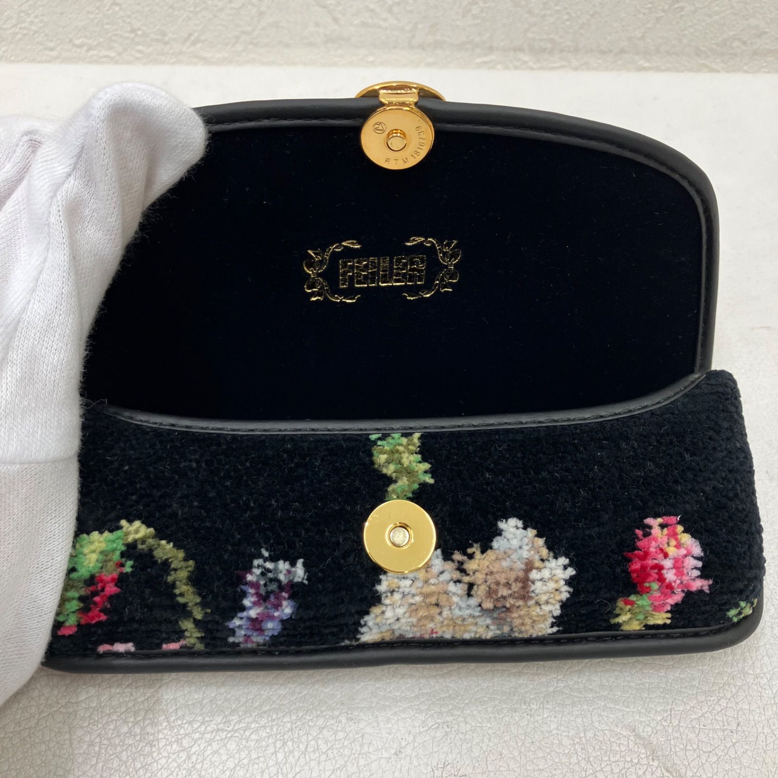 FEILER フェイラー シュニール メガネケース 2724 良品 FEILER フェイラー シュニール織り メガネケース 花柄 眼鏡