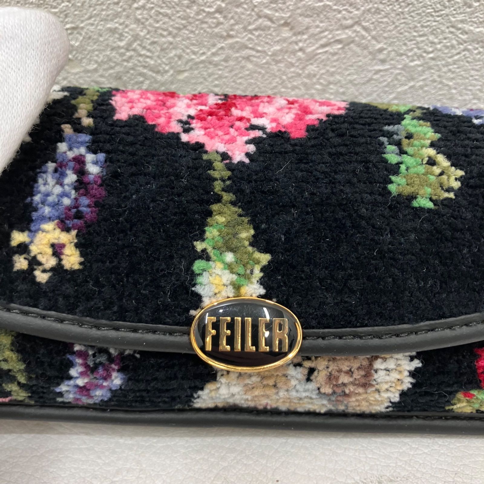 2724 良品 FEILER フェイラー シュニール織り メガネケース 花柄 眼鏡