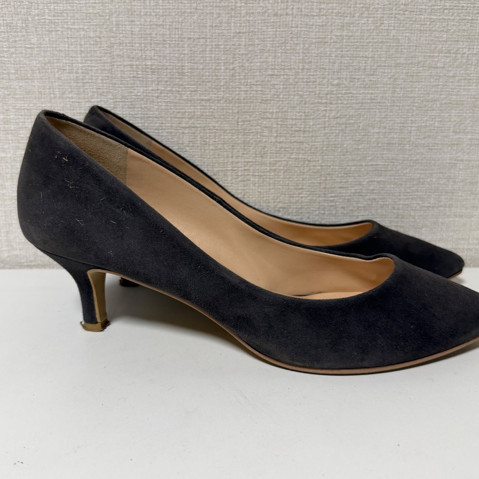 DIANA ダイアナ 黒パンプス 24cm スエード調 ヒール 約5.5cm 日本製 DIANA ダイアナ 黒パンプス 24cm スエード調 ヒール 約5.5cm 日本製
