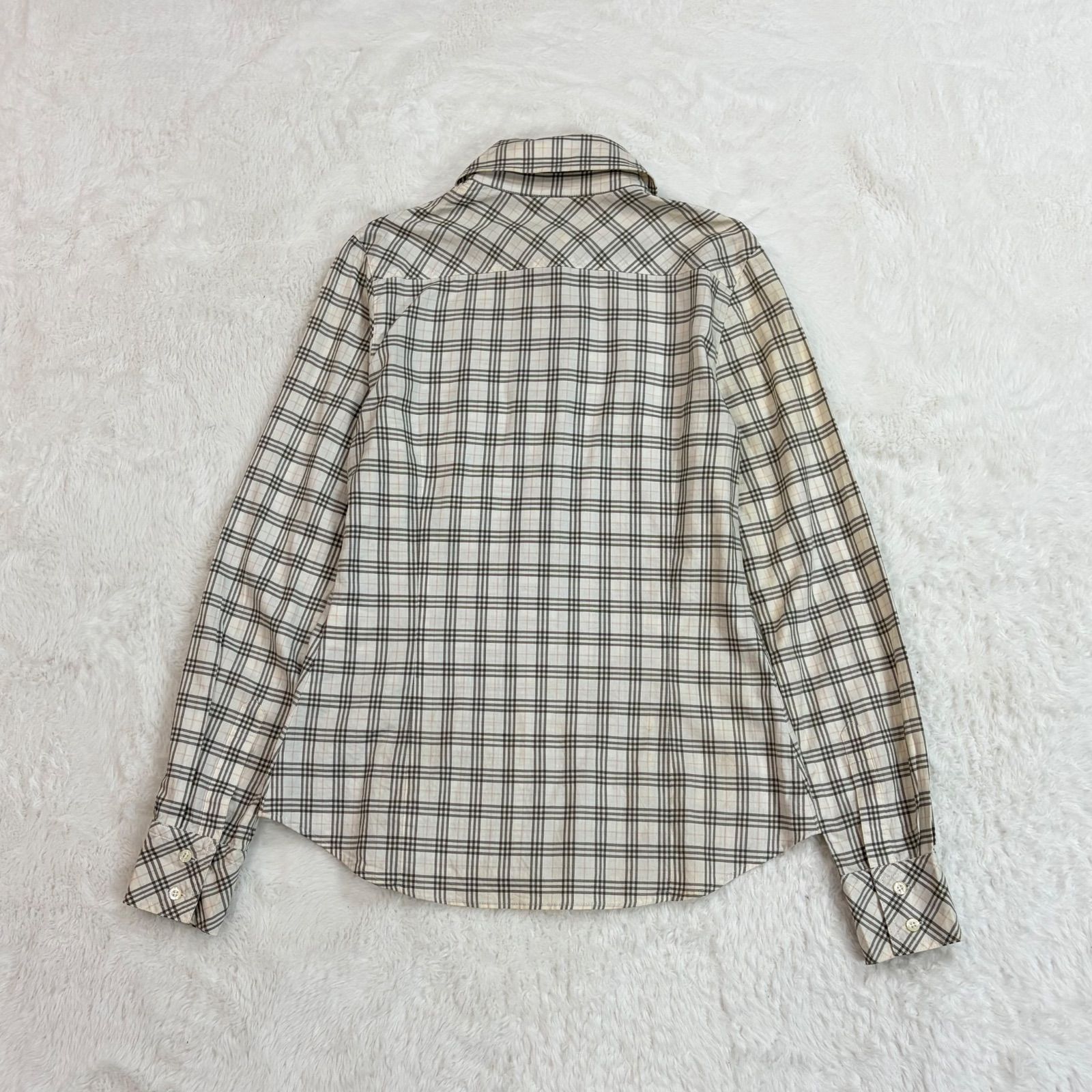 日本製 BURBERRY LONDON バーバリーロンドン 長袖シャツ ブラウス 