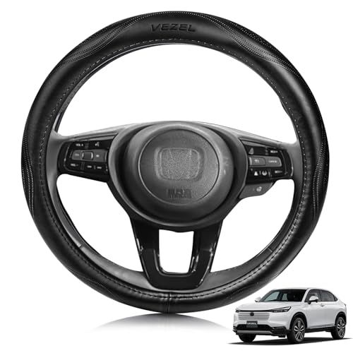 ホンダ に適用 ヴェゼル VEZEL RU系 RV系 対応 ハンドルカバー 高級本革 ステアリングカバー おしゃれなデザイン 透湿性あり 耐摩耗性 防水仕様 汚れ防止 滑り止め 通気性優れ３Ｄグリップ 専車ロゴ オールシーズン対応 耐老化性強 da8c3a4c