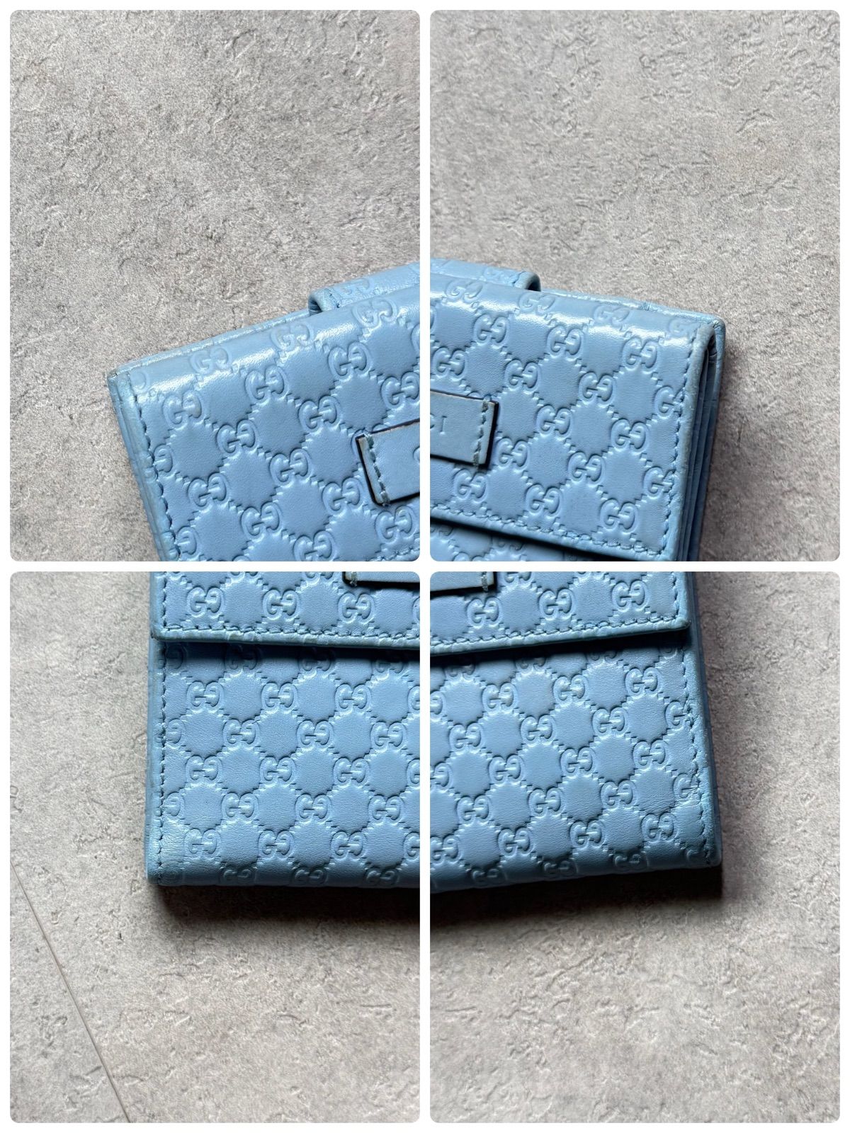 GUCCI グッチ マイクログッチシマ 二つ折り財布 インターロッキング