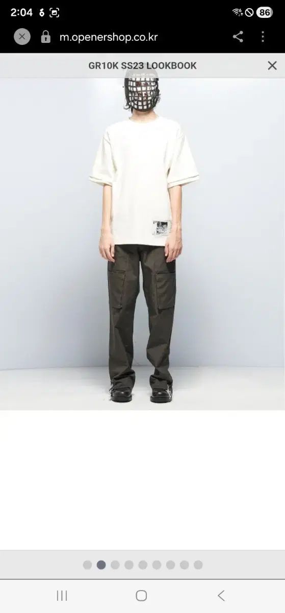 GR10K ブランドの白 Double 8OZ Tシャツ ss23