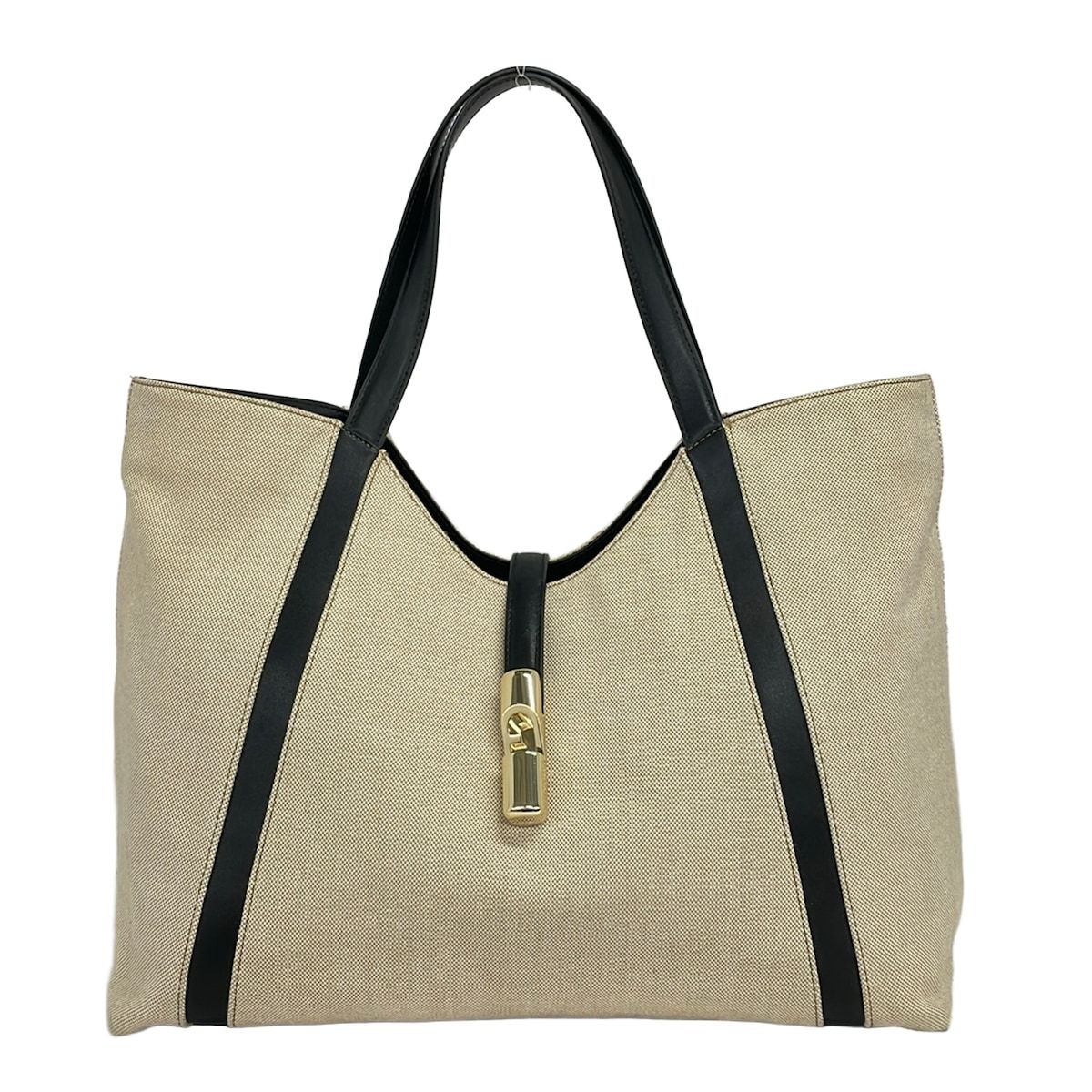 FURLA(フルラ) トートバッグ ゴッチャ WB01729 ベージュ×黒 レザー