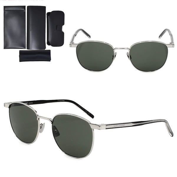 サンローラン サングラス SAINT LAURENT SL 747-002 サングラス シルバー グレー ノーズパット メンズ レディース ユニセックス SL747-002