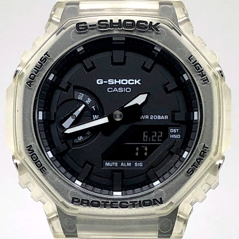 G-SHOCK ジーショック GA-2100SKE-7A Skeleton Series スケルトン オクタゴンケース カシオーク LEDライト 2021年2月発売 7,342円