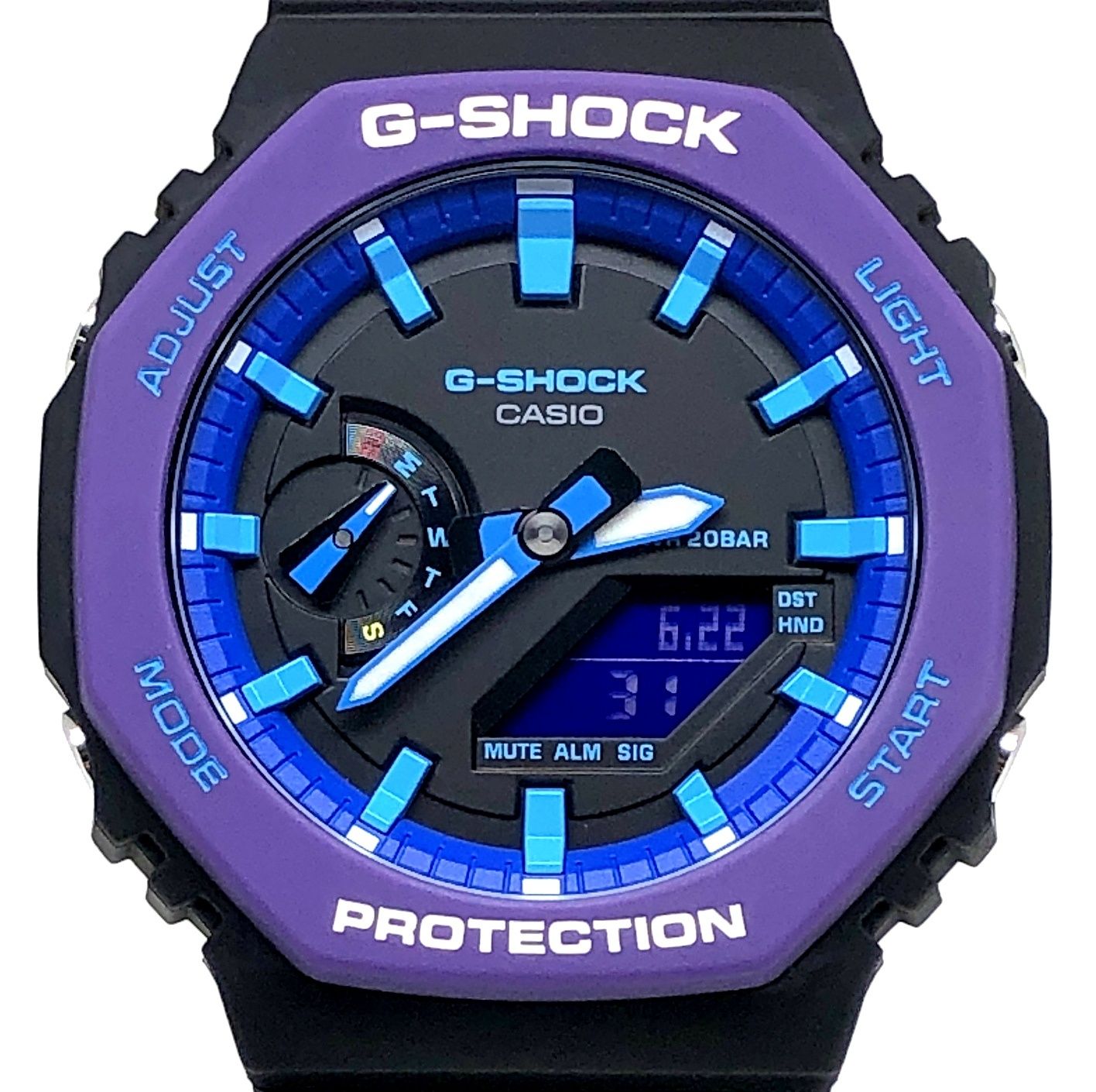 G-SHOCK ジーショック GA-2100THS-1A Throwback 1990s カシオーク パープル×ブラック 替えバンド付 2019年11月発売